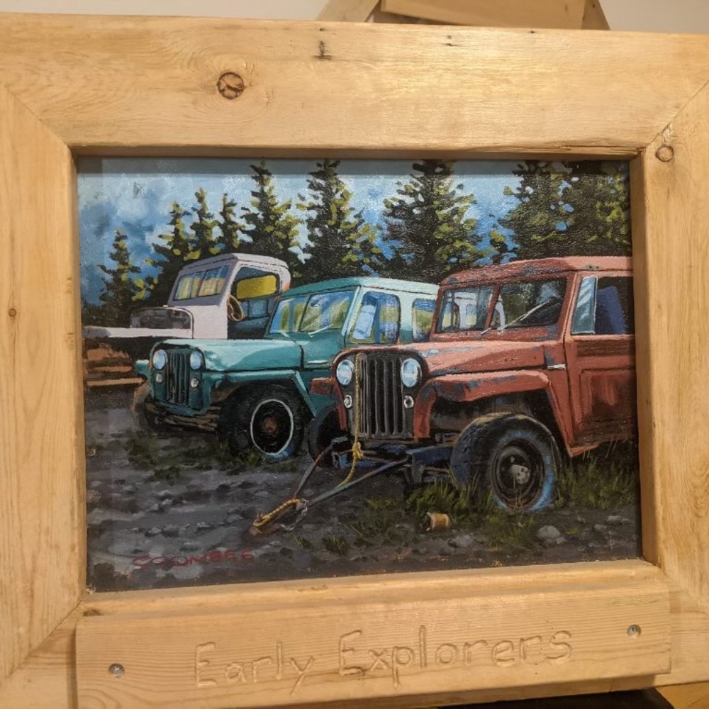 Signed autograph art “Early Explorers” pastel art by Bryan Coombes 12x16 inches